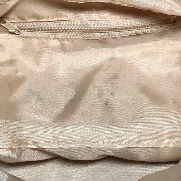 Vintage Y2K Woven Floral Cottagecore Knit Tan Shoulder Bag Boho Grandma Purse - Picture 5 of 5